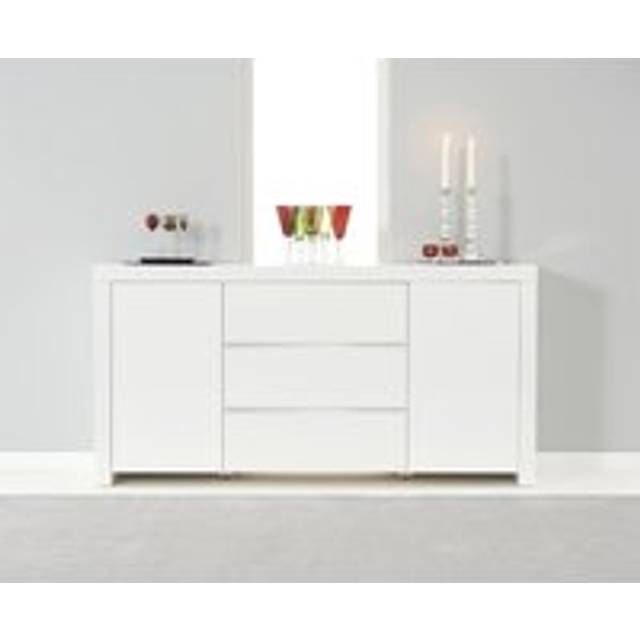 Newark 2 Door 3 Drawer White High Gloss Sideboard
