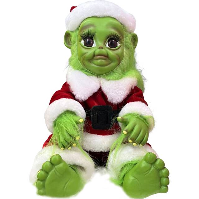 (C) Grinch Dolls Cute Christmas Stuffed Plush Toy Xmas Gifts for Kids Home Decor