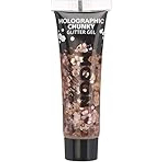 Moon Creations Holographic Chunky Glitter Gel - Roséguld