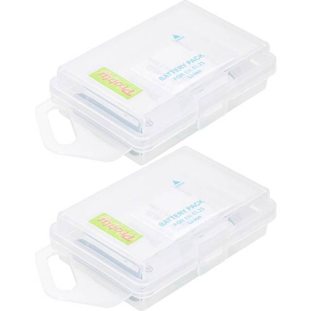 1850 mah för nikon och el23 en-el23 batteri + dubbel laddare för kompatibel med nikon coolpix p600 p610 b700 p900 s810c - 2 st batteri