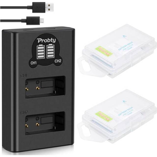 1850 mah för nikon och el23 en-el23 batteri + dubbel laddare för kompatibel med nikon coolpix p600 p610 b700 p900 s810c - 2 batterier med laddare