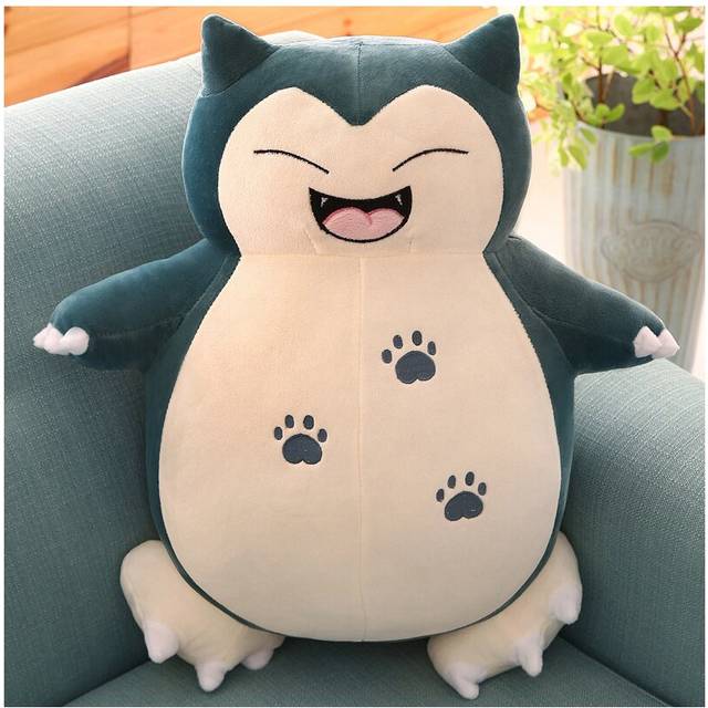 "(Mouth opening style, 30"" ( 80cm )) 12"" 20"" 30"" Jumbo Pokemon Snorlax Plush Pillow Cushion Plush Doll Kids Toy Gift"