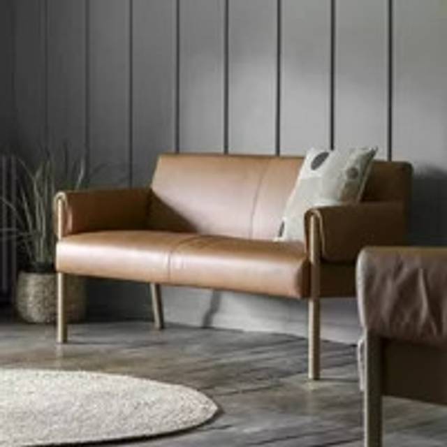 Stratford 2 Seater Leather Sofa - Brown