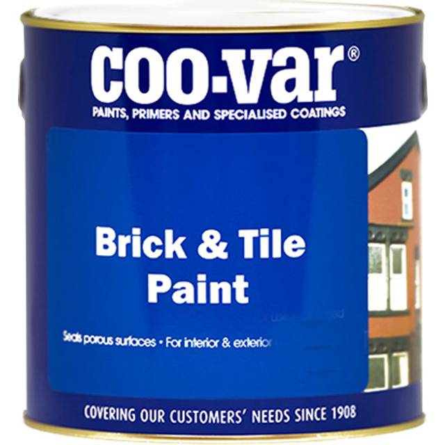 Coo-Var Water Based Brick and Tile Paint - Matt - Red - 5 Litres