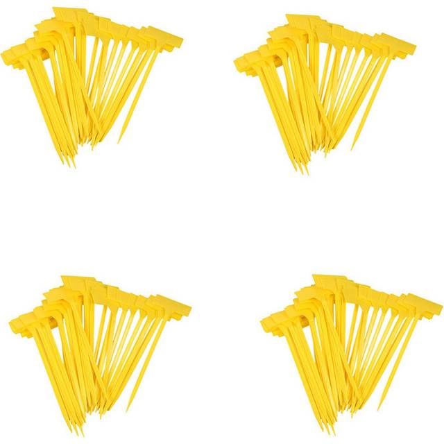 Planting Tools 200 Pcs Bonsai Plastic Plant Labels Garden Labels -Type Upturned Garden Tags Markers Yellow