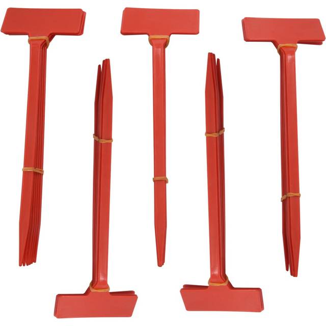Planting Tools 50 Pcs Bonsai Plastic Plant Labels Garden Labels T-Type Upturned Garden Tags Markers Nursery Upturned Red