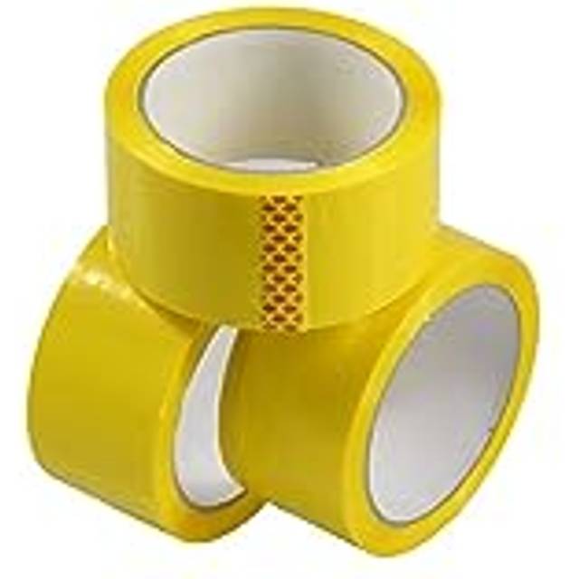 48 mm x 66 m Low Noise Packing Parcel Tape - Yellow (Pack of 12)