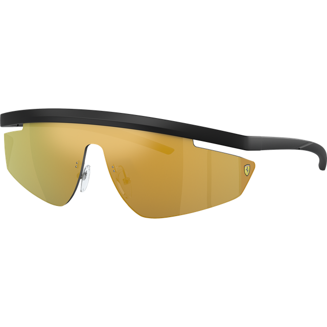 Ferrari Scuderia Unisex FZ6001  504/7P Sunglasses Injected Black Gold Geometric Normal Mirror