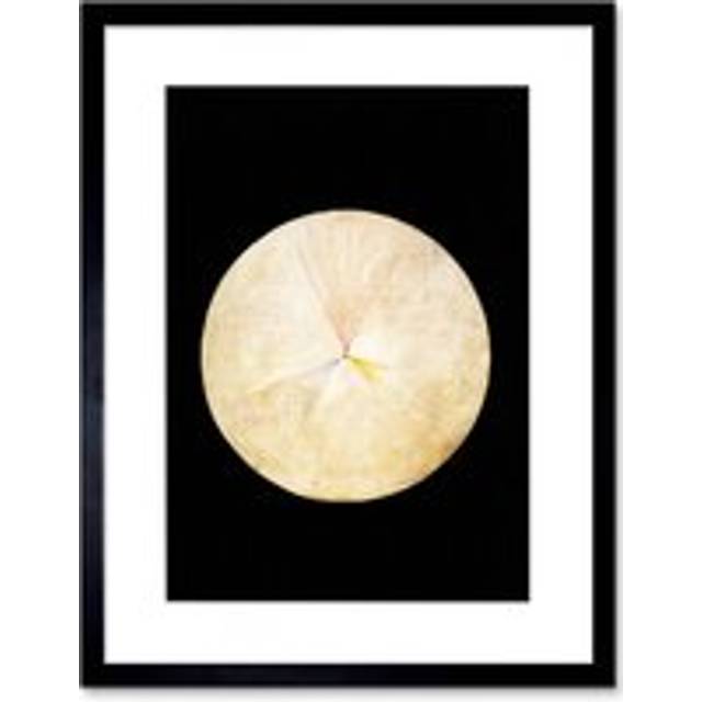 Wall Art Print Abstract Circle Hilma Af Klint No 14 Swan Artwork Framed 9X7 Inch - Black - W7 inch x H9 inch