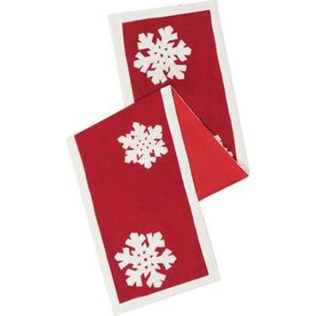 "Vickerman 14"""" x 90"""" Felt Flakes Table Runner - QTX17353"