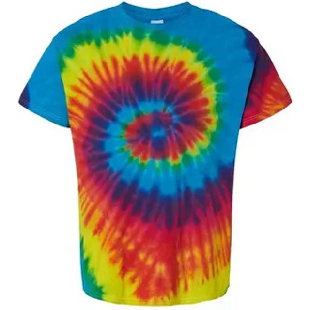 Colortone rainbow tie dye shirt unisex cotton casual fashion