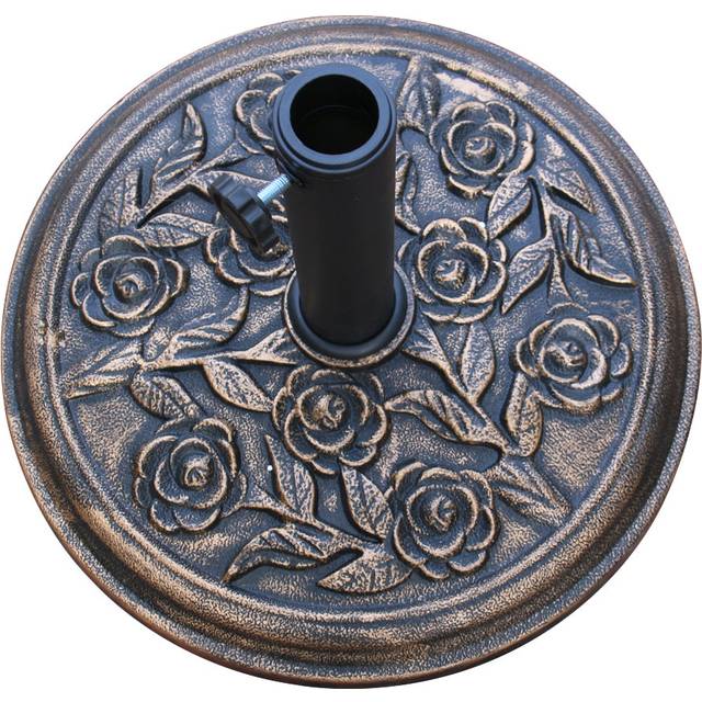 Kreps Cast Iron Free Standing Umbrella Base - Bronze Cast Iron Effect (32cm H X 45cm W X 45cm D)