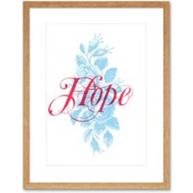 Wall Art Print Hope Rose Bush Artwork Framed 9X7 Inch - Beige - W7 inch x H9 inch