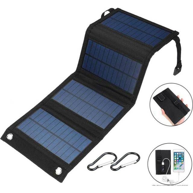 Foldable Solar Panel 100W USB Charger Camping Emergency Power Bank