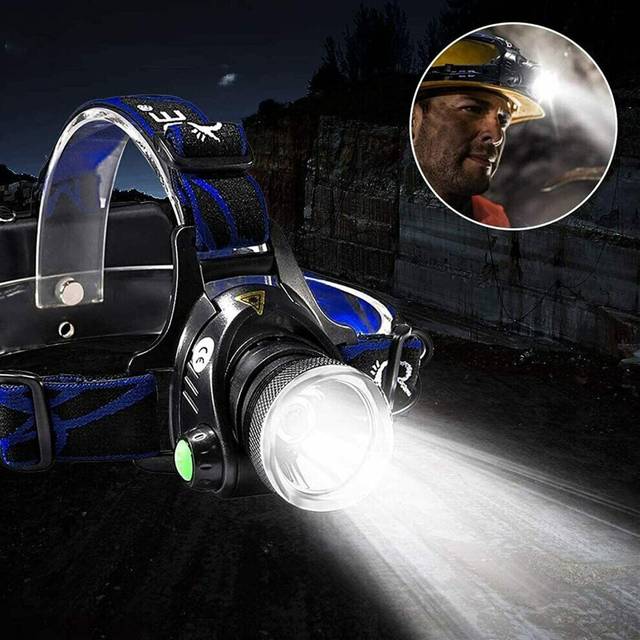 LED Headlight Flashlight Head Torch Fish Light Outdoor Lamps 90000LM