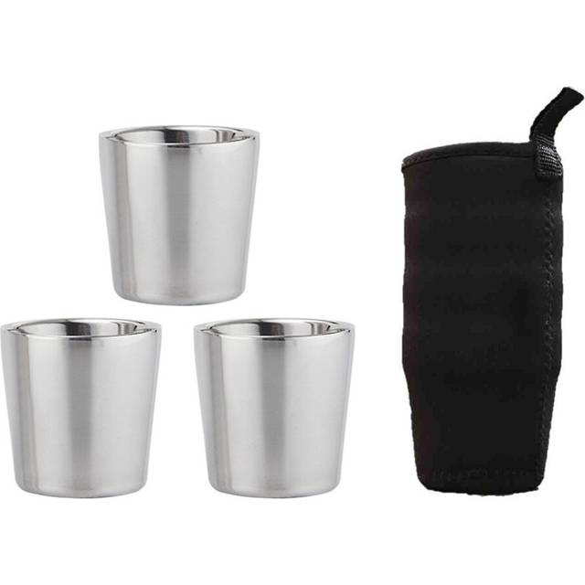 Portable Mug Double Layer Stainless Steel Camping Hiking Coffee Tea Cup Sets for Household Kitchen Helping Decor