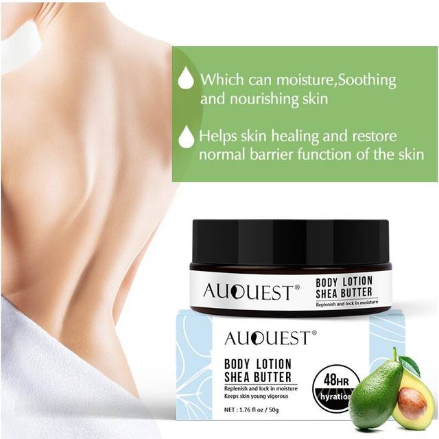 AuQuest Shea Butter Body Lotion Strong Whitening Moisturizing Soften Organic Skin Body