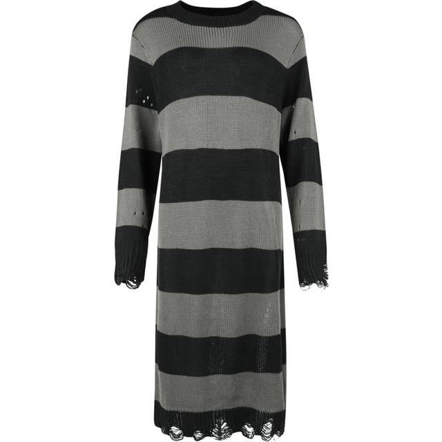 KIHILIST by KILLSTAR - Gothic Long dress - Within Souls Jumper Dress - XS to 4XL - for Women - black-grey