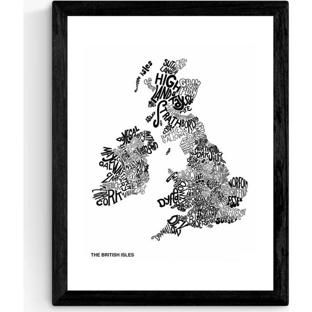 EAST END PRINTS Philip Sheffield 'The British Isles' Framed Print