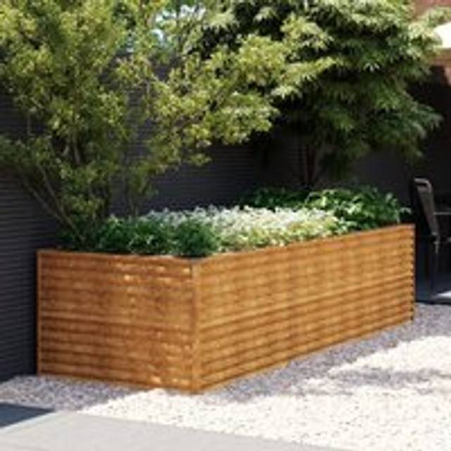 Garden Raised Bed 290x100x69 cm Corten Steel - Brown - One Size