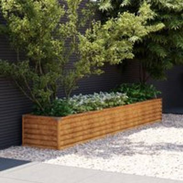 Garden Raised Bed 291x50x36 cm Corten Steel - Brown - One Size
