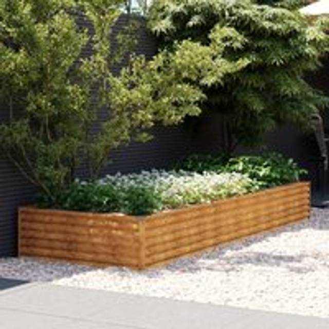 Garden Raised Bed 291x100x36 cm Corten Steel - Brown - One Size
