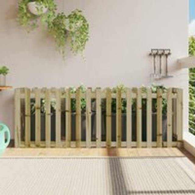 Garden Raised Bed with Fence Design 200x50x70 cm Impregnated Wood Pine - Brown - One Size