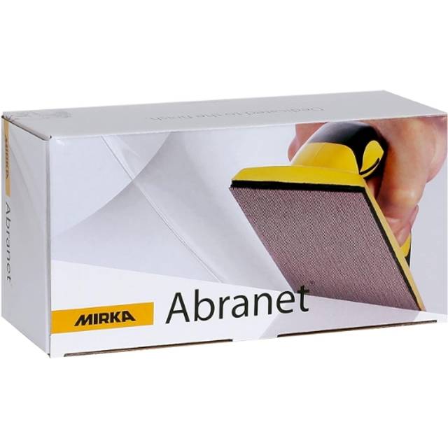 Mirka Abranet slipband med nät 80x230 mm kardborreband/korn P120 / 50 st/för slipning av trä, spackel, lack, plast / 5417505012