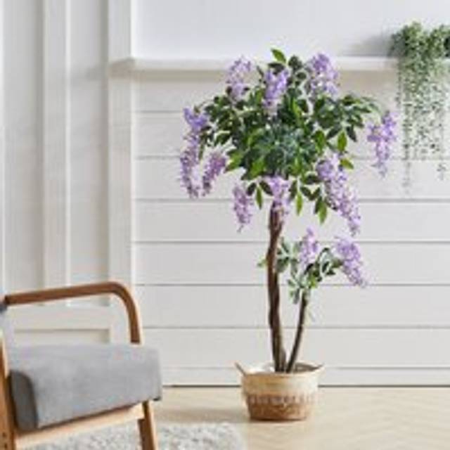 120CM Height Artificial Plants Violet Flowers Tree with Pot