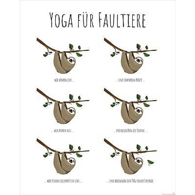 Yoga für Faultiere Poster
