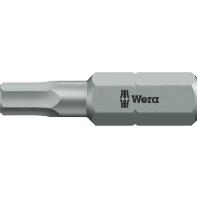 Wera 840/1 ZBO Hex Pinned Security Bit Extra Tough 3mm 25mm Pack of 1