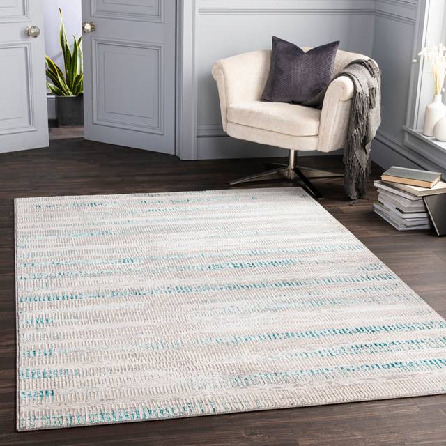 Grey/Light Beige/Cream Rug - Blue;Beige;Pink;Grey;Cream (Rectangle 120 x  170cm)