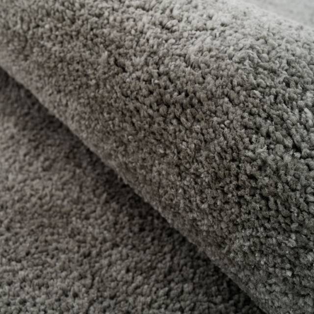 Premium Grey Shaggy Circle Rug - Dove - Amore - 190cm x 190cm