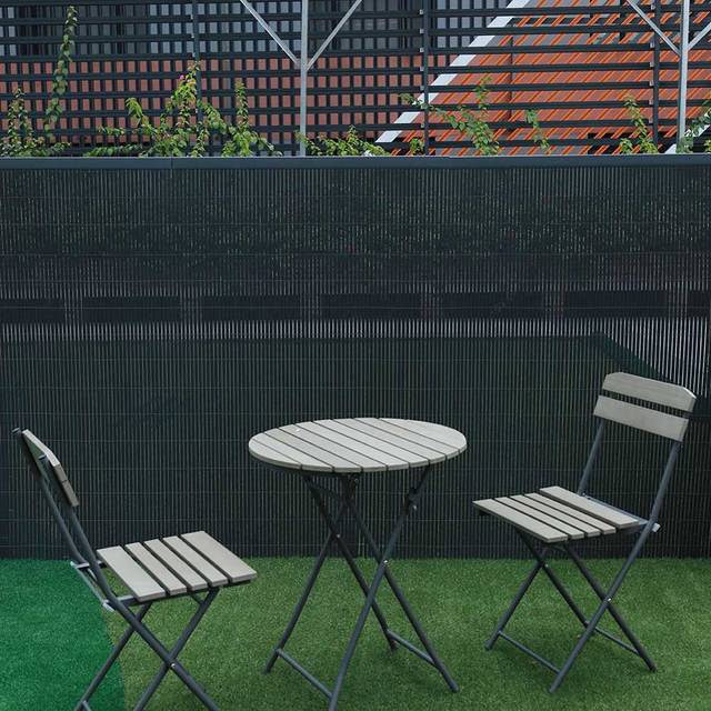 Living and Home Dark Grey PVC Fence Sun Blocked Screen Panels 300 x 200cm