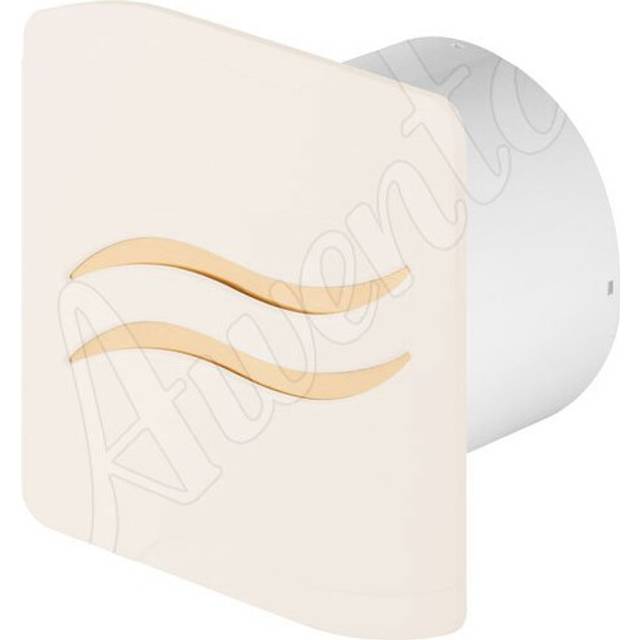 Awenta - Ecru Kitchen Bathroom Wall Extractor Fan 100mm Ventilation with Pull Cord