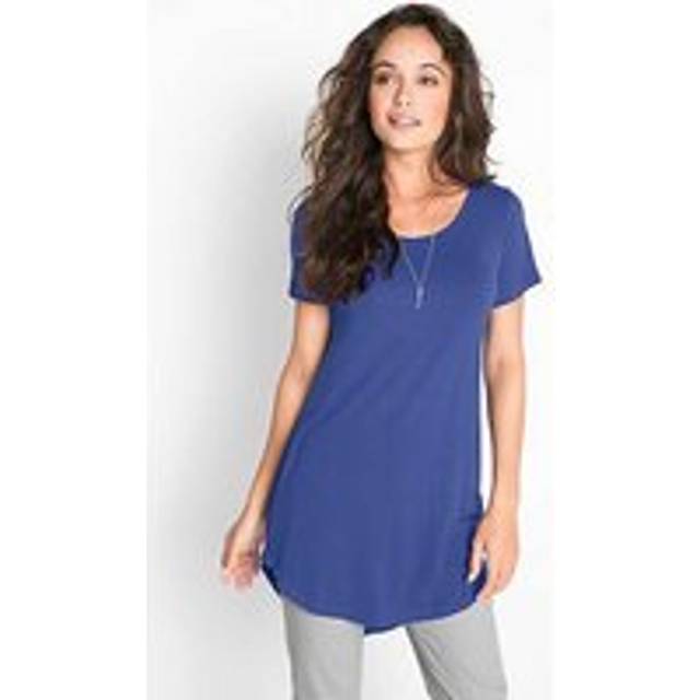 bonprix Longline Jersey T-Shirt - Sapphire