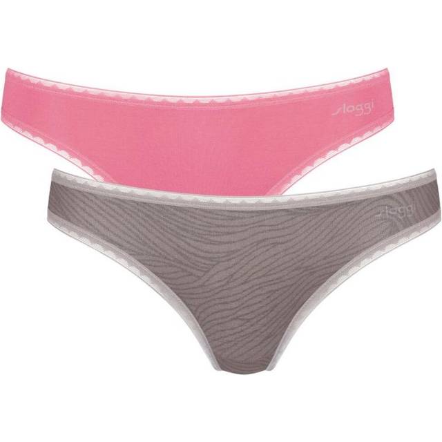 Sloggi go briefs 2 pack brazilian style comfortable womens knickers 10207355