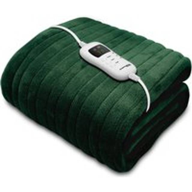 Dreamcatcher - Electric Heated Throw Blanket 160x120cm Luxury Soft Fleece Blanket - Green