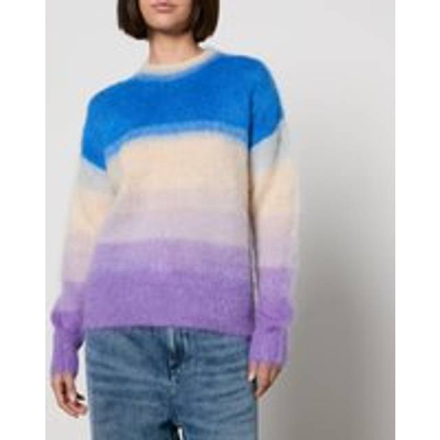Marant Etoile Drussell Intarsia-Striped Knit Jumper - FR 34/UK 6 - Blue