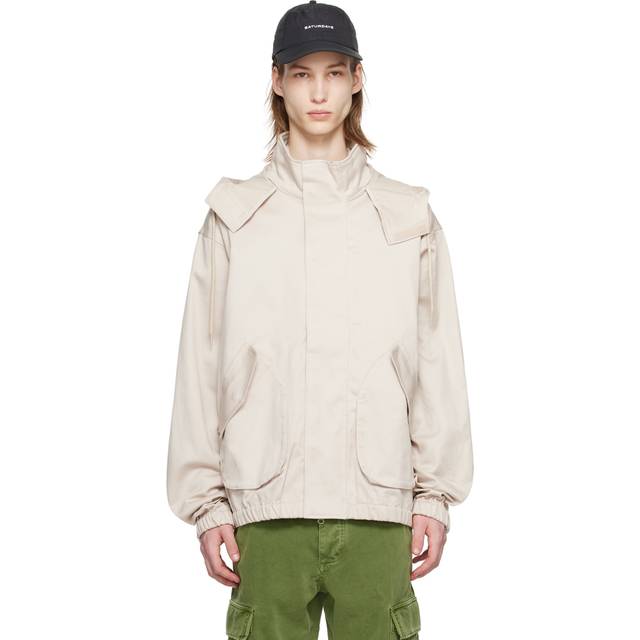 Saturdays NYC Beige Ricciardi Jacket - PUMICE STONE - L