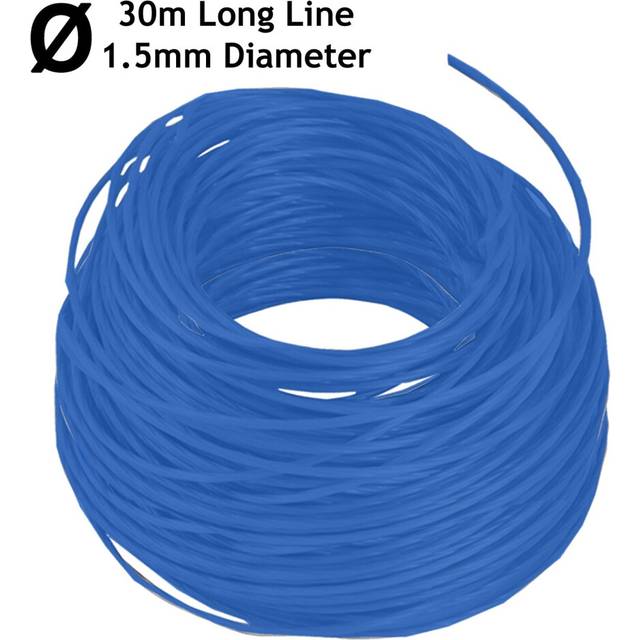 Trimmer Strimmer Line Spool Refill Cord 30m x 1.5mm Universal Blue Auto-Feed