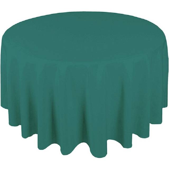 Chane Polyester Round Tablecloth Wedding Party Decor Jade Gree Solid Colours (229cm D x 229cm L)