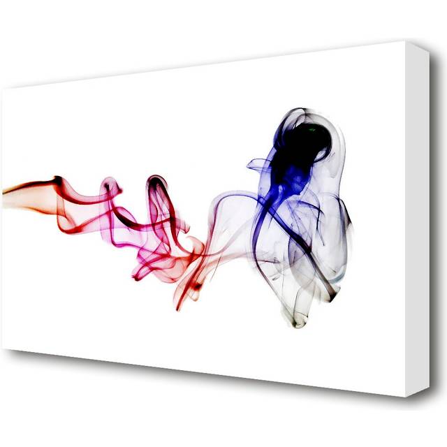 Rainbow Silk Smoke - Wrapped Canvas Graphic Art Print (50.8 cm H x 81.3 cm W)