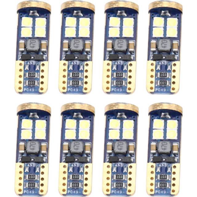 T10 168 Led Car Bulb 8Pcs 194 W5W 12-Smd 3030 Chipset Led Bulbs Canbus for Car Interior Dome Map Door Lights White