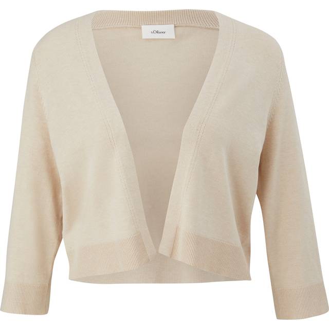 s.Oliver Three-Quarter Sleeve Bolero - Beige