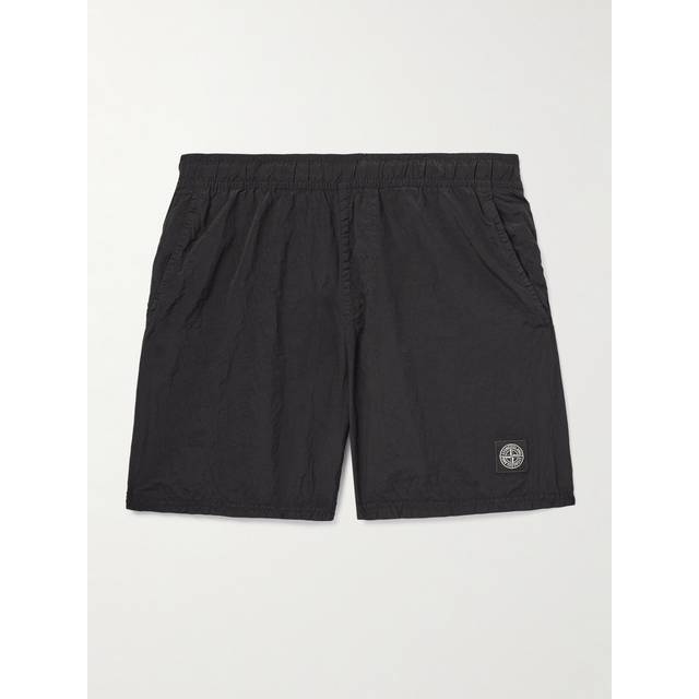 Stone Island - Straight-Leg Mid-Length Logo-Appliquéd Nylon Metal Swim Shorts - Men - Black - XXL