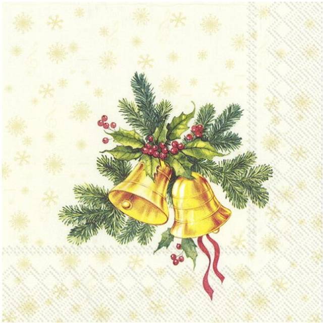 Christmas Paper Napkins Party Serviettes Holly Bells Tableware Xmas Party Napkin