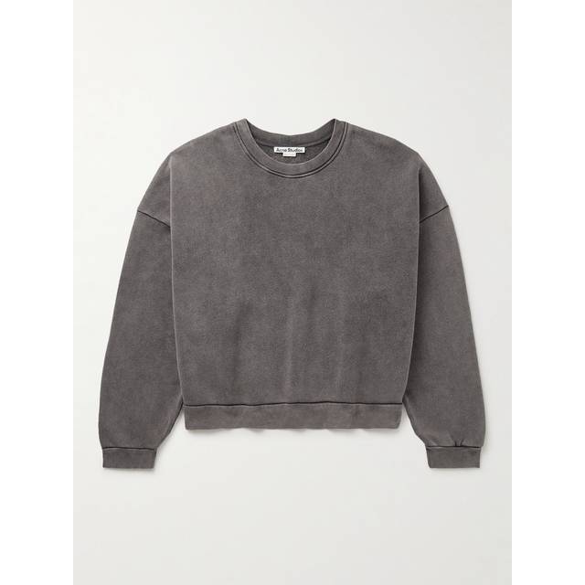 Acne Studios - Fester U Garment-Dyed Cotton-Jersey Sweatshirt - Men - Gray - S