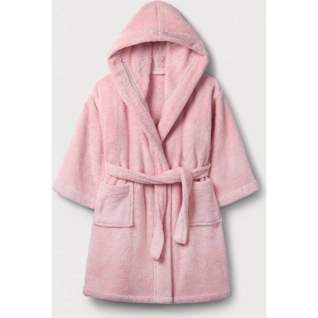 The Little White Company Girls Chalk Pink Kids Snuggle Tie-waist Fleece Robe 1-6 Years 12-18 Months - CHALK PINK