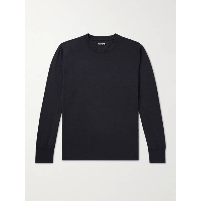 TOM FORD - Slim-Fit Lyocell and Cotton-Blend Jersey T-Shirt - Men - Black - IT 56